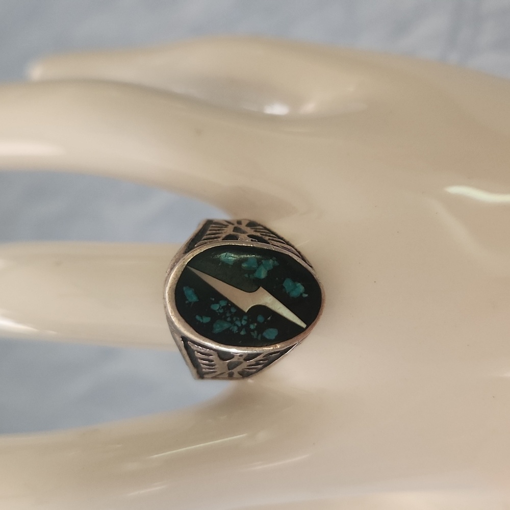 Vintage Pheonix and Lightening Ring